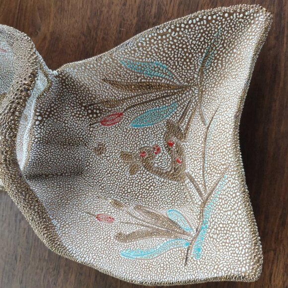 VTG Italian Fratelli Fanciullacci Double Dish with handle Pebble Lava 11.5" - Picture 9 of 16